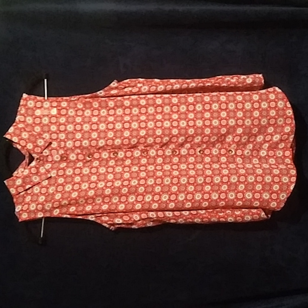 New Directions printed sleeveless blouse